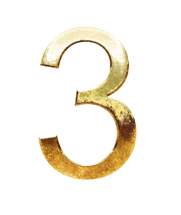 3 png, 3 three number png, 3 three png, 3 digit png, 3 number png, 3 rustic gold text PNG images, 3 png transparent background